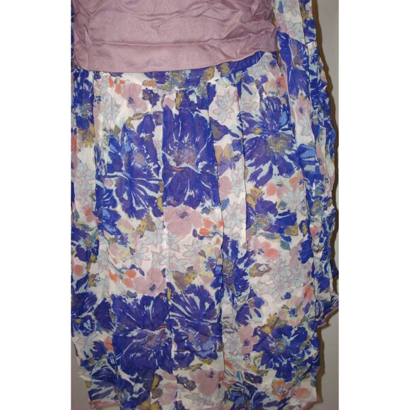 New S Womens NWT Free People Alice Vested Dress Floral Ivory Combo $148 Purple - Picture 6 of 11